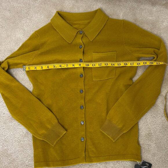 Mustard Yellow Women's Crew Neck Sweater - Picture 8 of 11